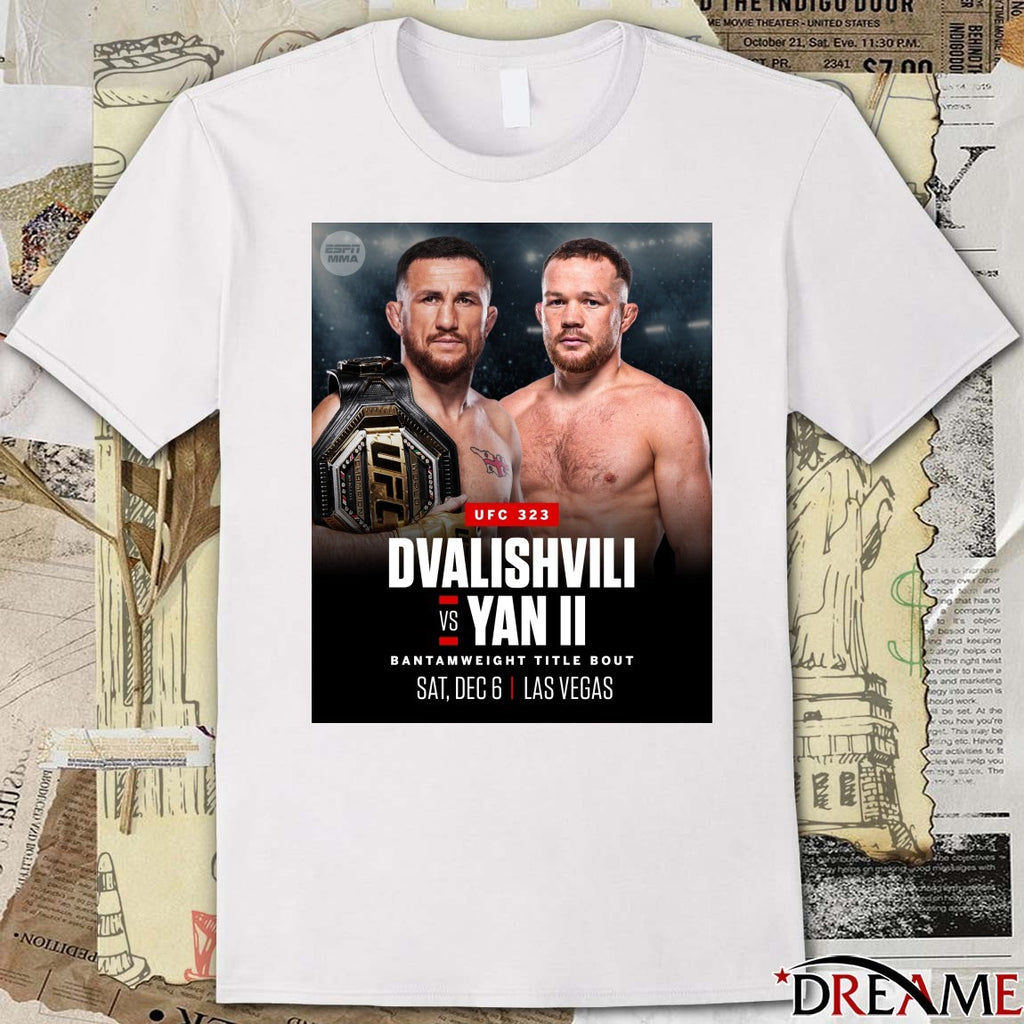 Merab Dvalishvili Vs Petr Yan II UFC bantamweight Title Bout December 6 2025 Las Vegas Poster t-shirt