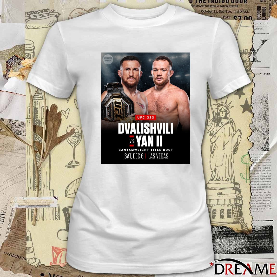 Merab Dvalishvili Vs Petr Yan II UFC bantamweight Title Bout December 6 2025 Las Vegas Poster t-shirt