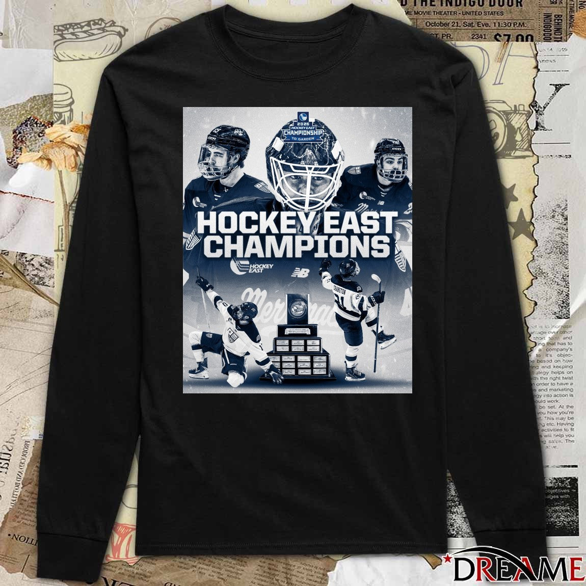 Merrimack Men’s Ice Hockey East Champions 2026 Poster t-shirt