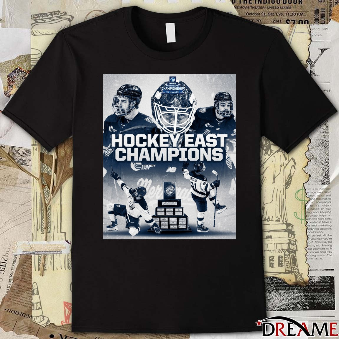 Merrimack Men’s Ice Hockey East Champions 2026 Poster t-shirt