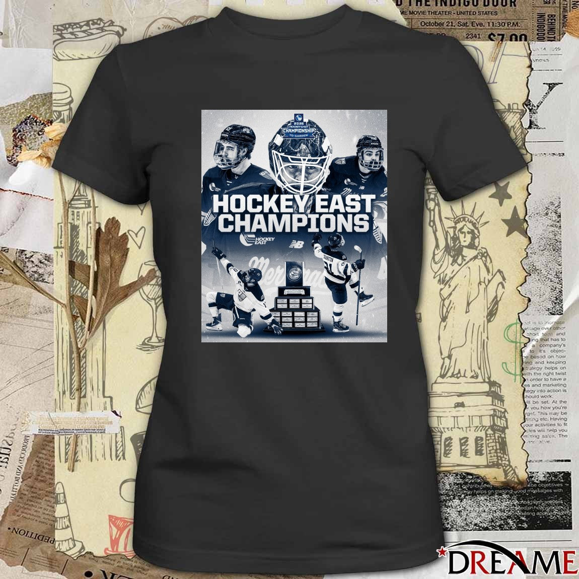 Merrimack Men’s Ice Hockey East Champions 2026 Poster t-shirt