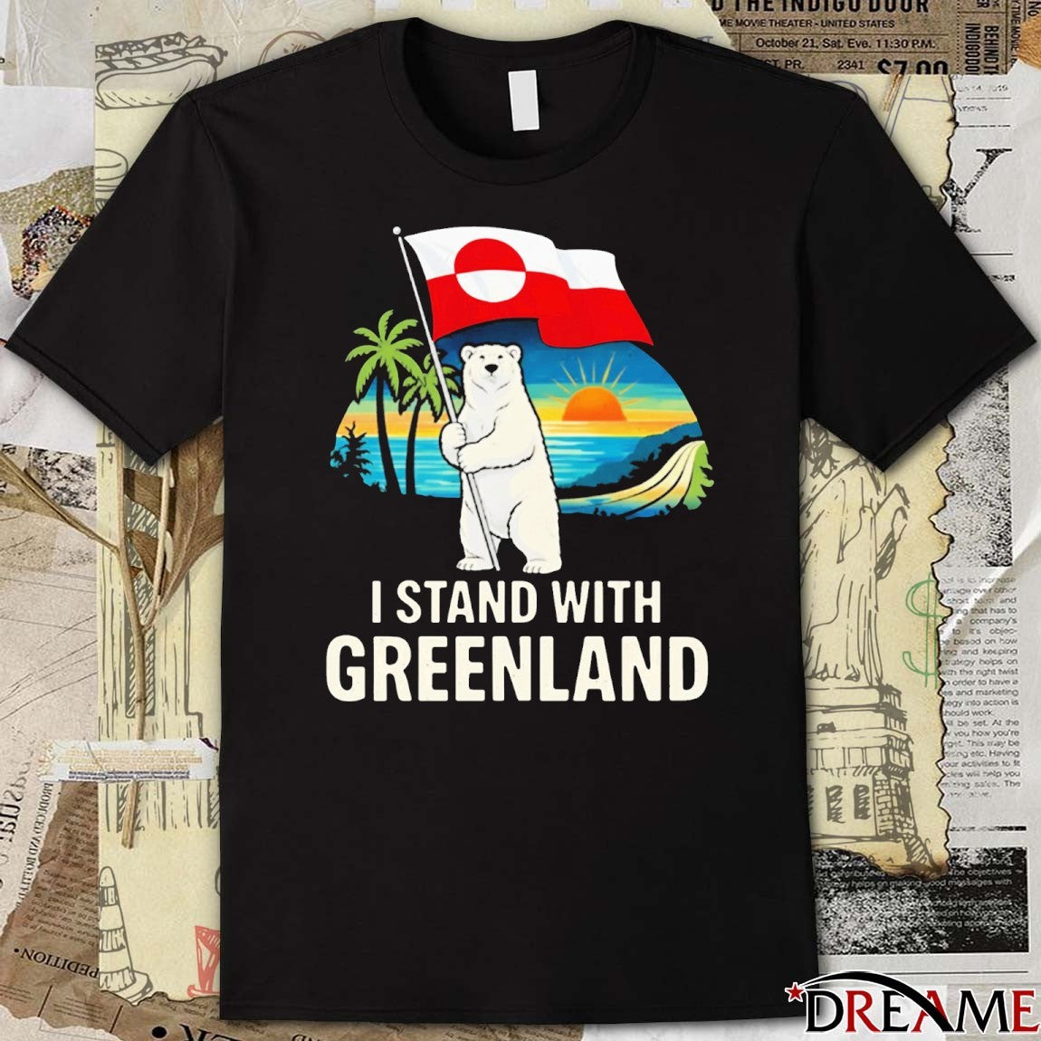 Meryl Streep I Standing with Greenland Bear t-shirt
