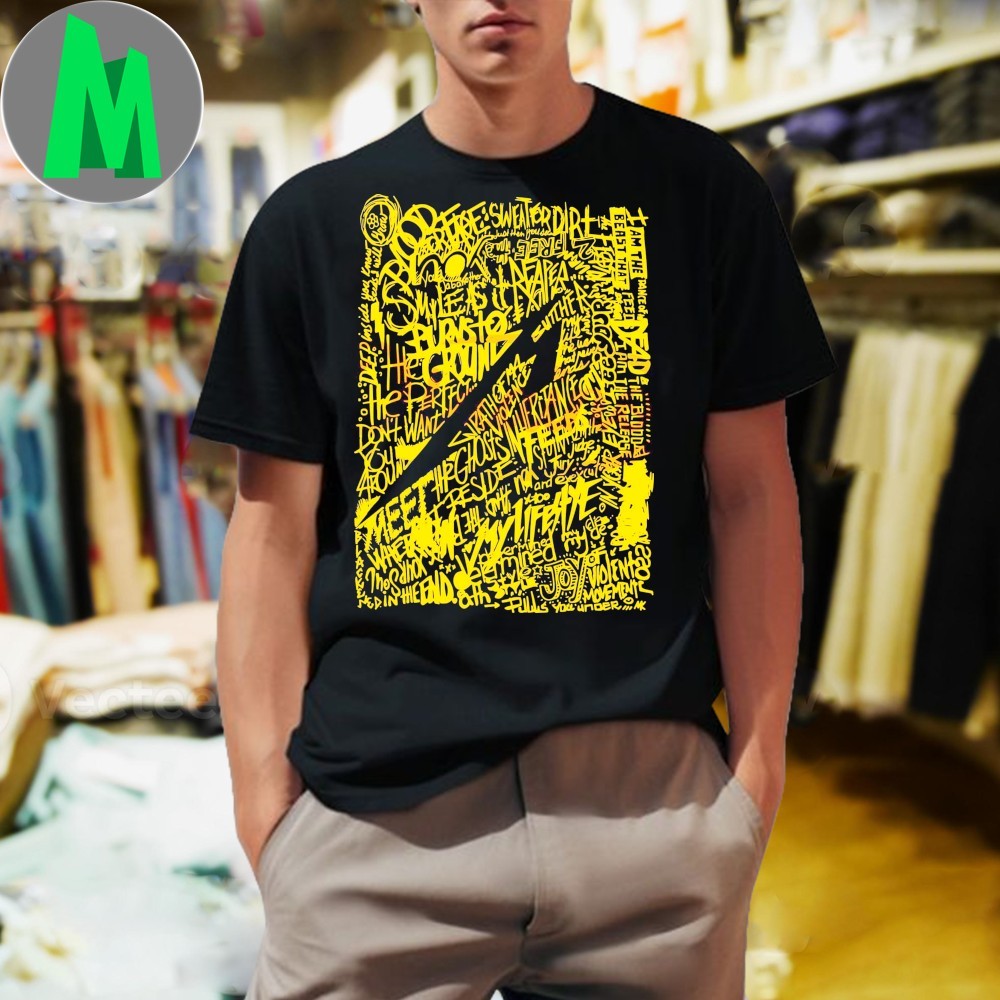 Metallica 72 Seasons Yellow Lyric Typography Shirt