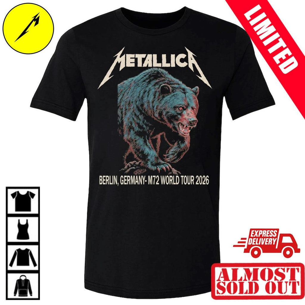 Metallica Black Bear Berlin 30.5.2026 Concert Shirt By Janta Island