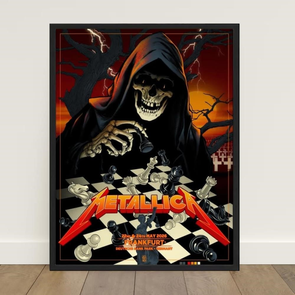 Metallica Frankfurt 2026 Poster By Vance Kelly M72 World Tour