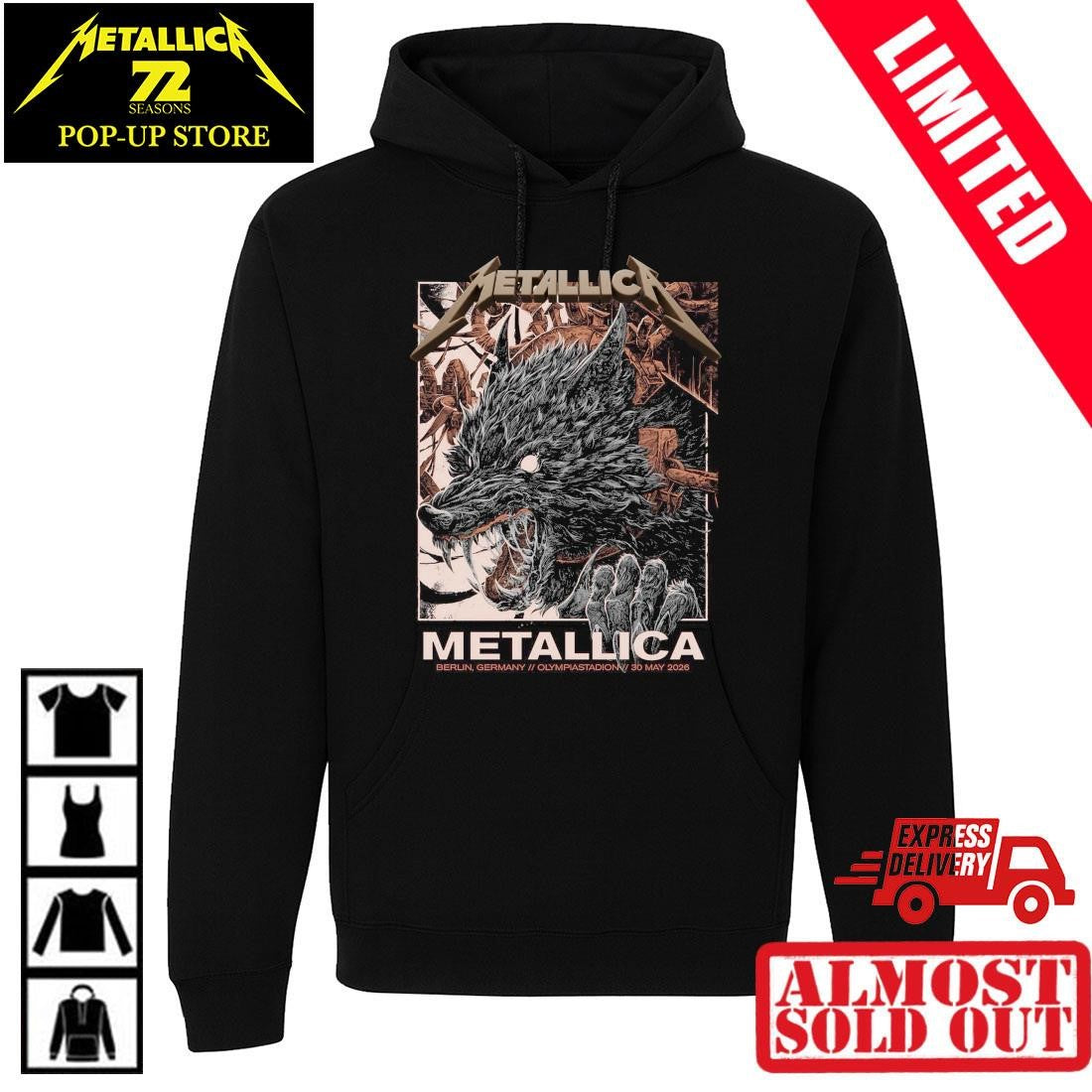 Metallica Germany Tour May 30 2026 Official Pop-Up Shop Collin Estrada Shirt