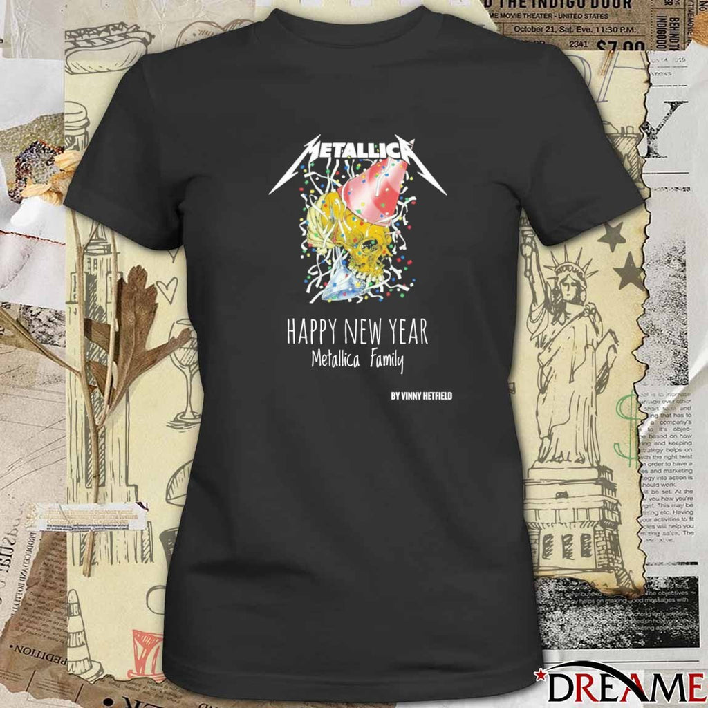 Metallica Happy New Year Metallica Family By Vinny Hetfield 2025 t-shirt