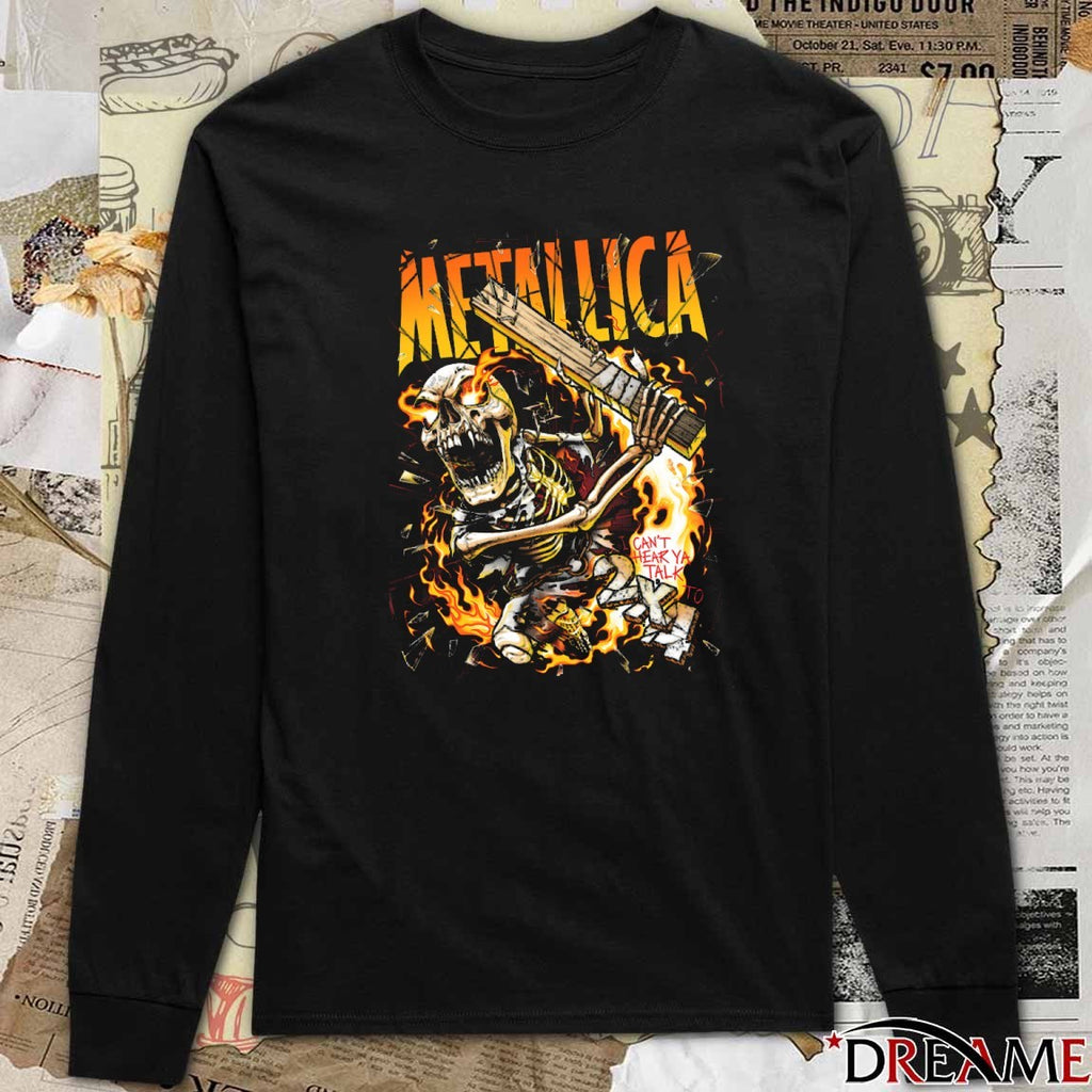 Metallica I Can’t Hear Ya Talk To 2×4 2025 Skeleton t-shirt