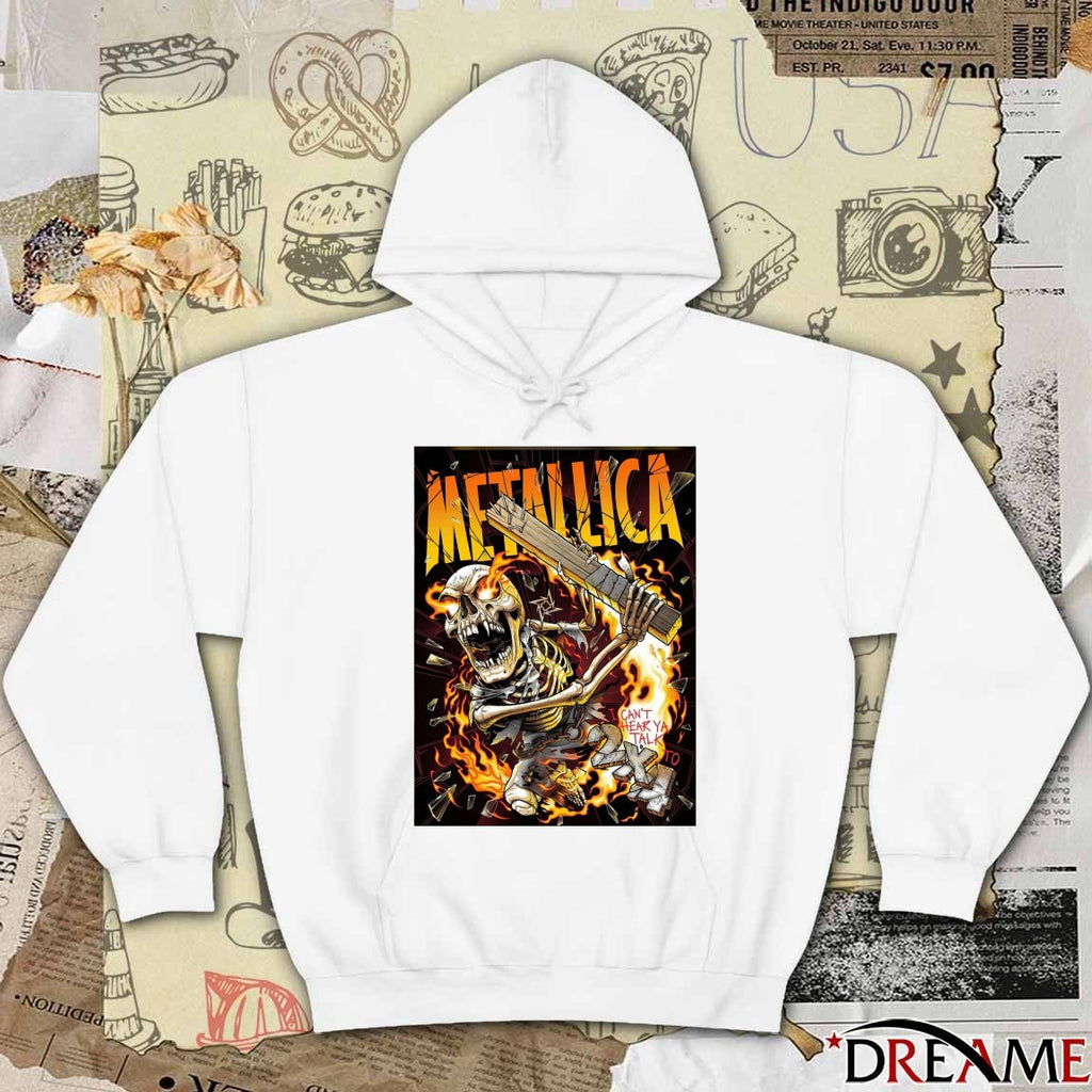 Metallica I Can’t Hear Ya Talk To 2×4 2025 Skeleton Poster t-shirt