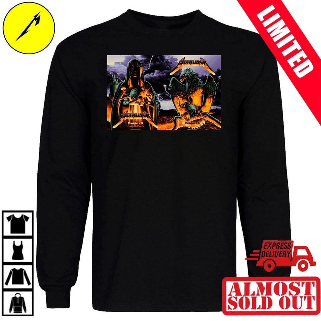 Metallica Live In Frankfurt Germany May 22 & 24 2026 Shirt Grim Reaper & Eagle Combined By Max Löffler Deutsche Bank Park Merch Tee