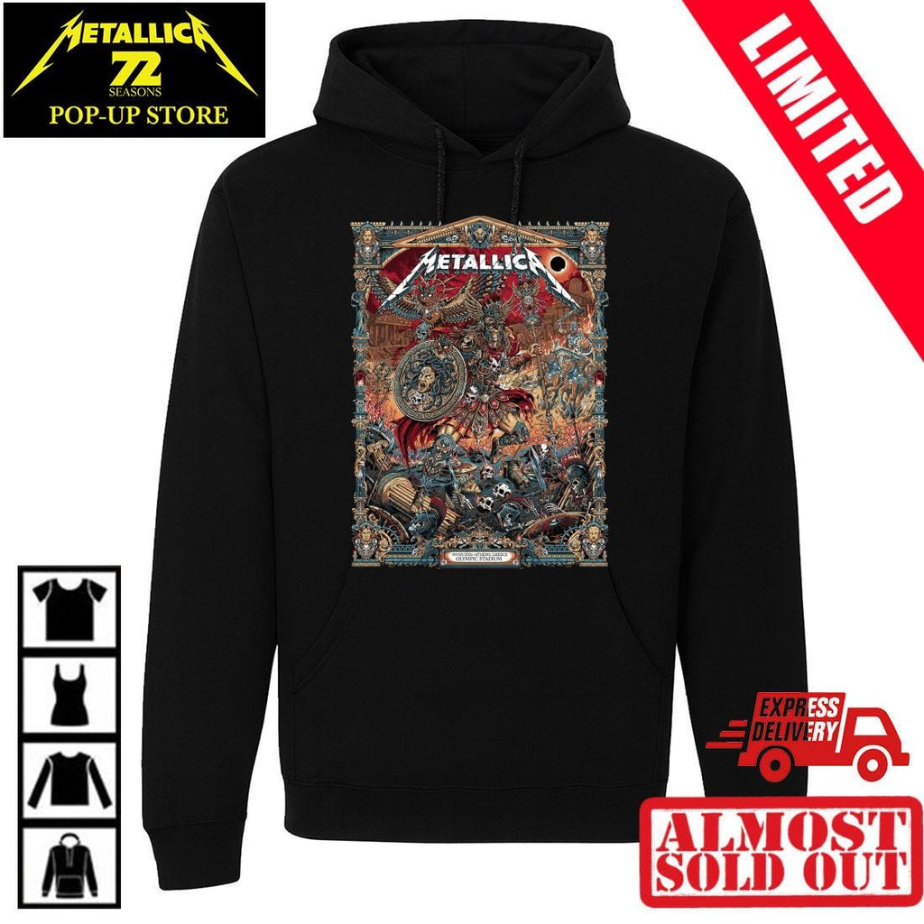 Metallica M72 Athens 2026 Warrior Medusa Shield Shirt By Juan Ma Orozco – Greece Olympic Stadium May 9 Tour Concert Merchandise T-Shirt