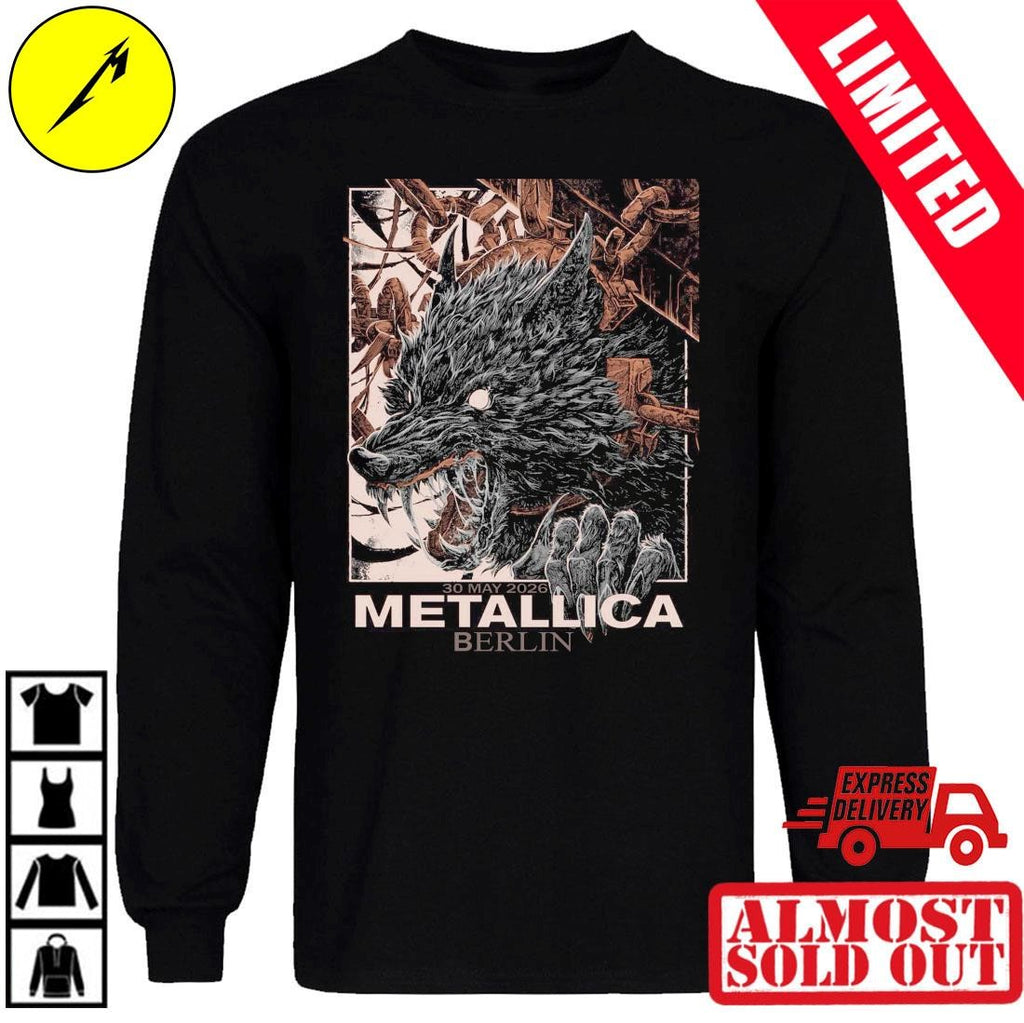 Metallica M72 Berlin Exclusive Pop up Shop Poster at Olympiastadion in Berlin Germany on May 30 2026 Shirt