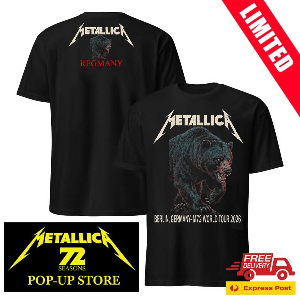 Metallica M72 Berlin Olympiastadion May 30 2026 2-Sided Shirt By Janta Island