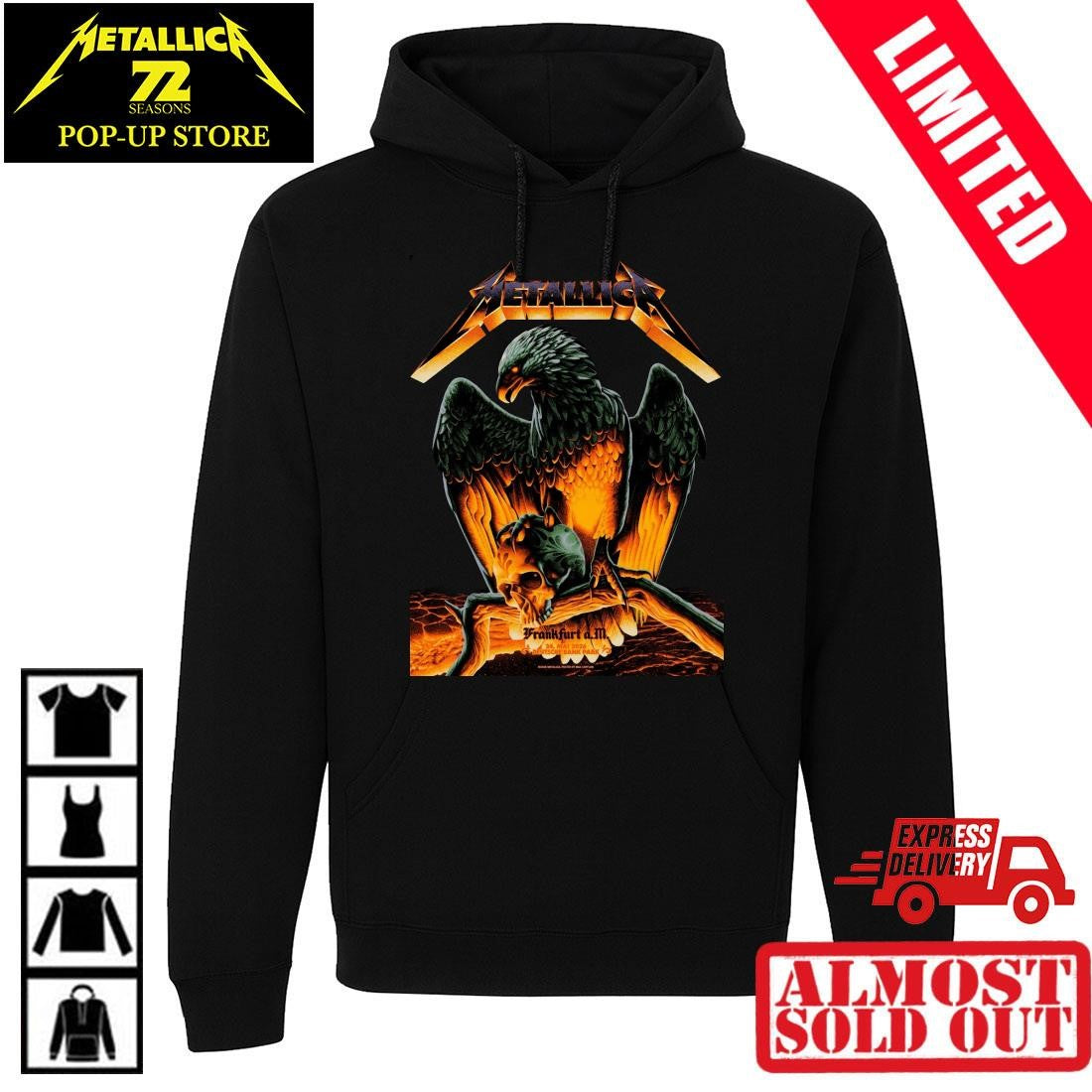 Metallica M72 Frankfurt 2 Nights Exclusive Tee At Deutsche Bank Park On May 22 24 2026 Germany M72 World Tour Shirrt