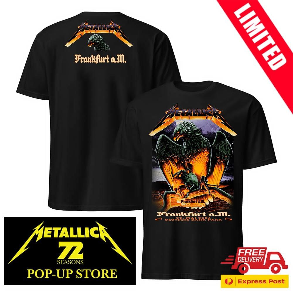 Metallica M72 Frankfurt Germany May 24 2026 Deutsche Bank Park Event Poster By Max Loeffler 2-Sided Shirt