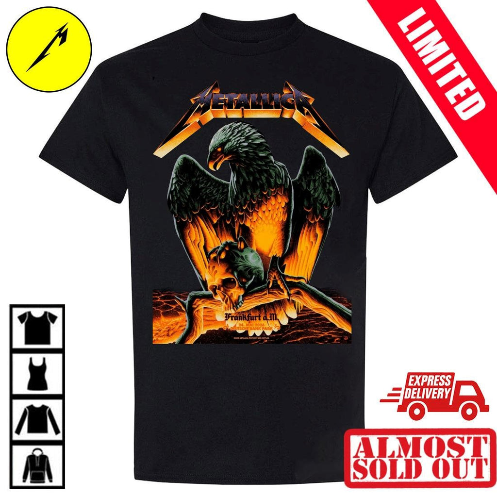 Metallica M72 Frankfurt am Main 2026 Eagle & Skull Graphic Shirt By Max Loeffler – Germany Deutsche Bank Park May 24 Tour Concert Tee
