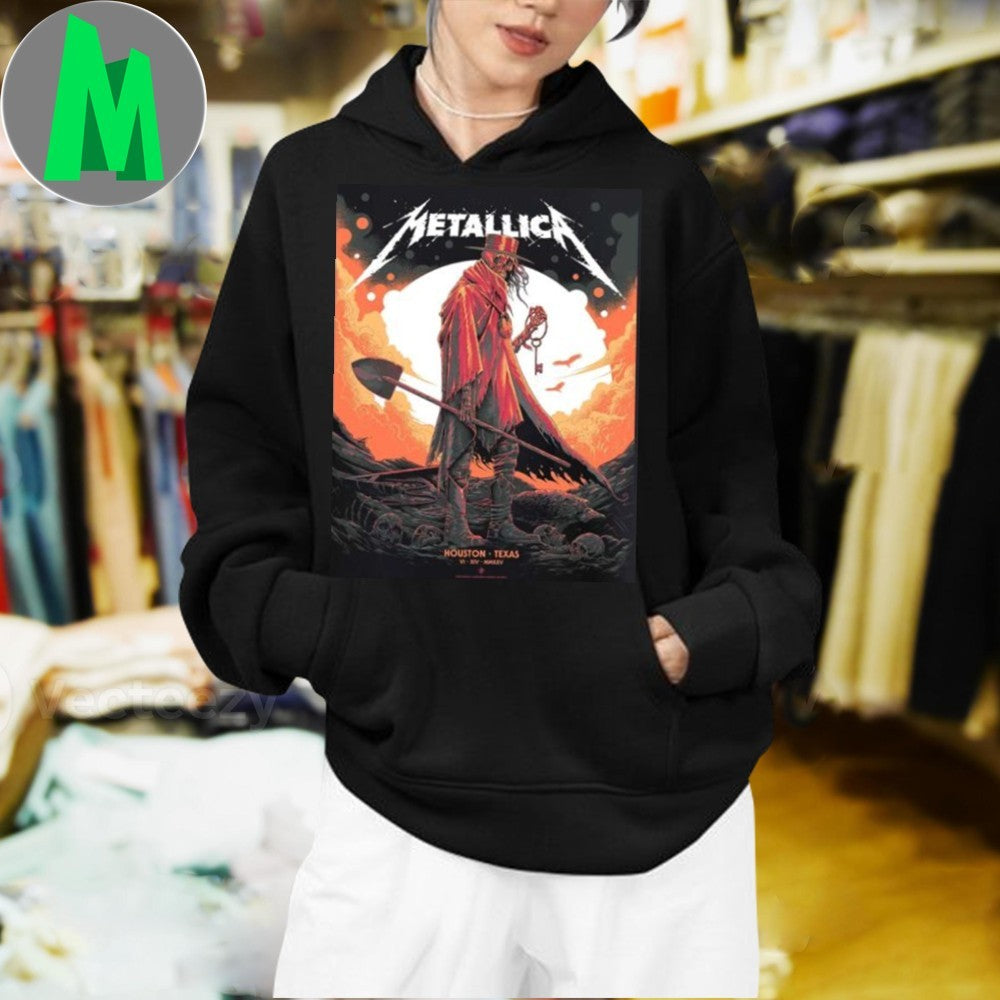 Metallica M72 Houston 2025 Pop Up Shop Poster In Texas At NRG Stadium On June 14 2025 Shirt