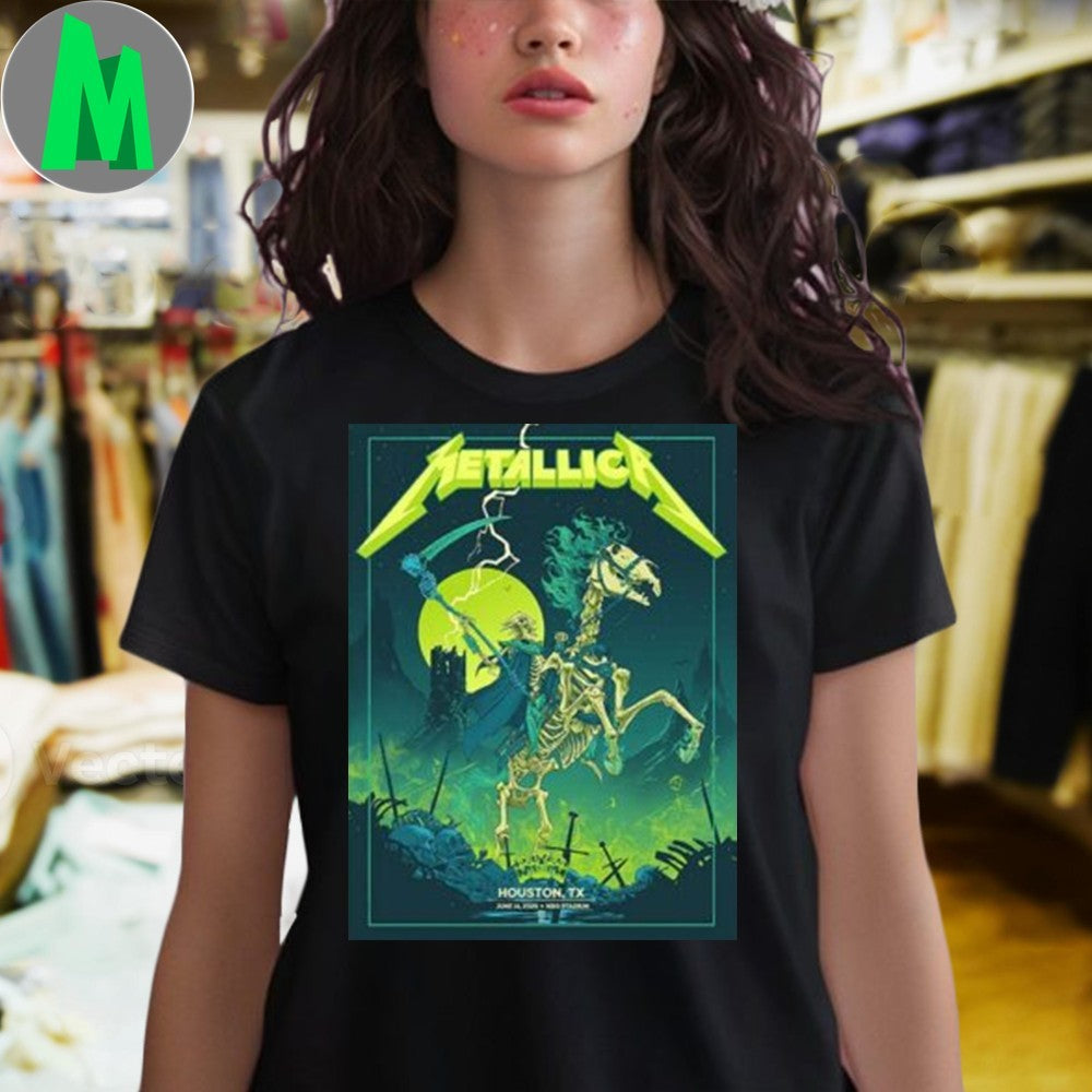 Metallica M72 North American Tour 2025 Vance Kelly Poster In Houston Texas At NRG Stadium M72 Houston On June 14 2025 Shirt