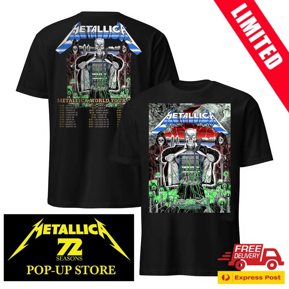 Metallica Switzerland 2026 Luca Schenardi Two Sided Shirt