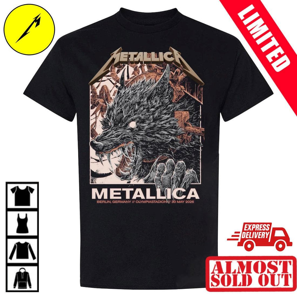 Metallica Tour 2026 Berlin Official Pop-Up Shop Shirt By Collin Estrada