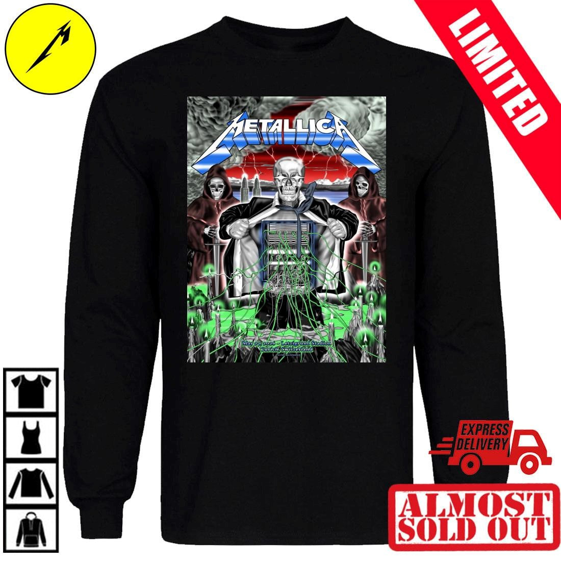 Metallica Tour 2026 Pop-Up Shop Shirt Zürich Switzerland May 27 Luca Schenardi