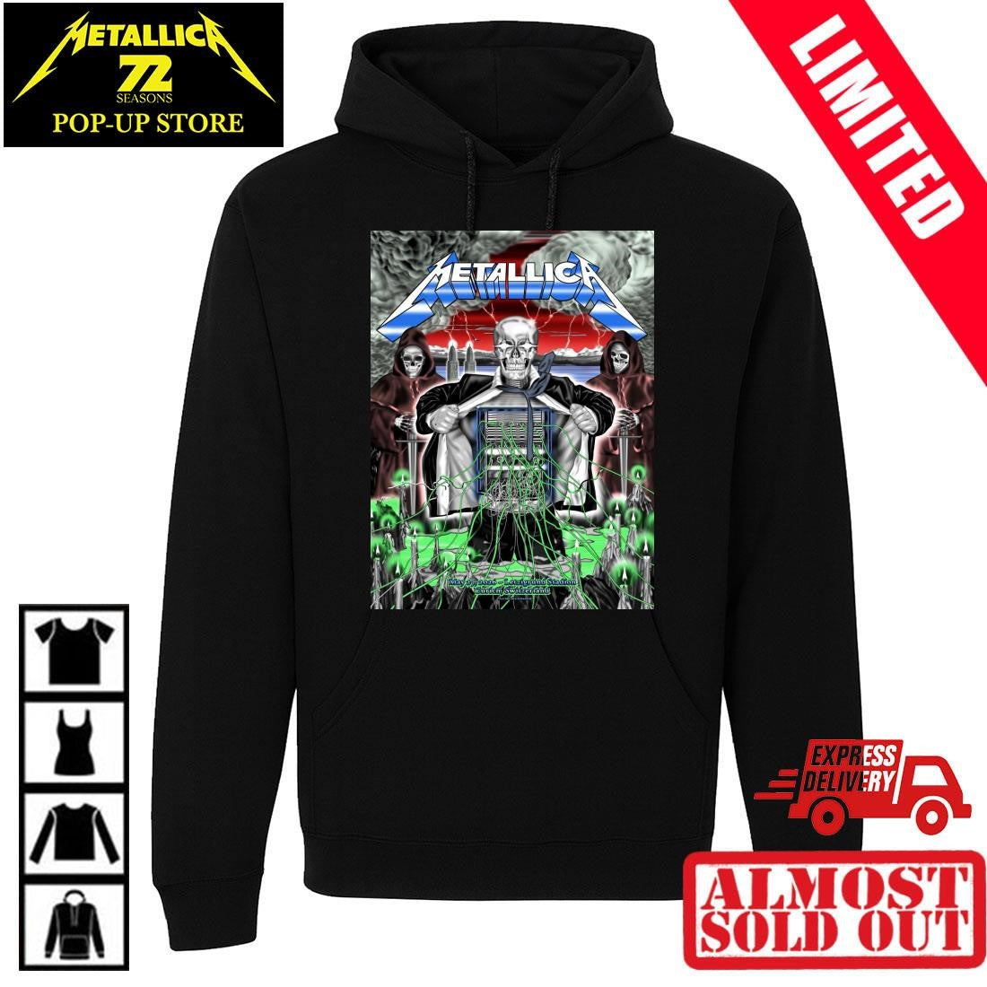 Metallica Tour 2026 Pop-Up Shop Shirt Zürich Switzerland May 27 Luca Schenardi