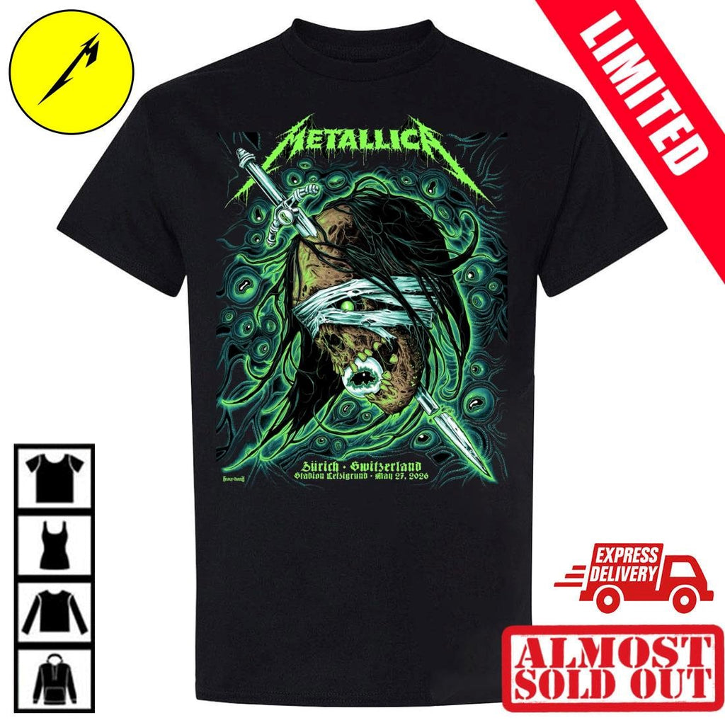 Metallica Zurich Switzerland May 27 2026 Shirt By Mark Richards