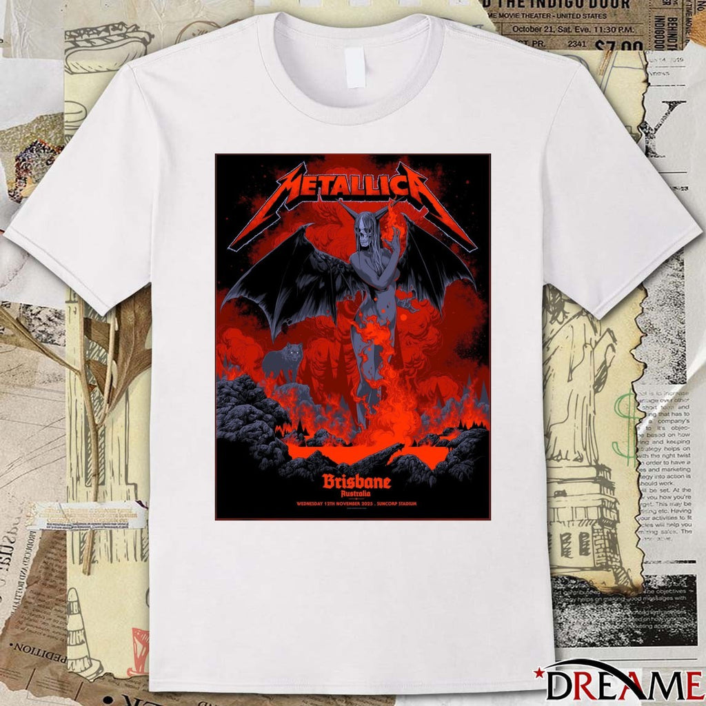 Metallica’s M72 World Tour November 12 2025 at Suncorp Stadium Brisbane Australia Poster t-shirt