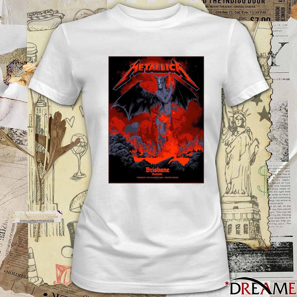 Metallica’s M72 World Tour November 12 2025 at Suncorp Stadium Brisbane Australia Poster t-shirt