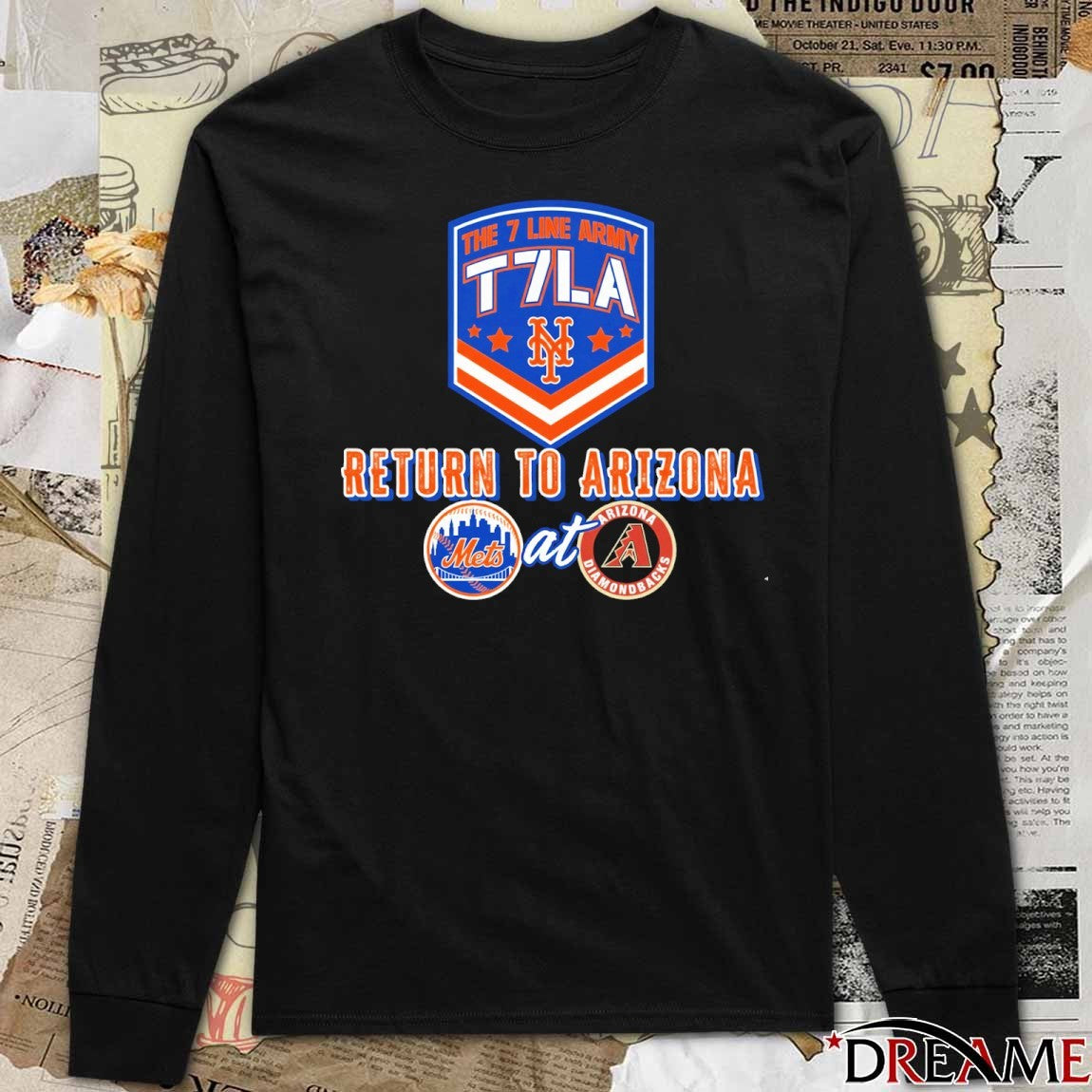 Mets Vs Arizona The 7 Line Army Return To Arizona 2026 Logos t-shirt