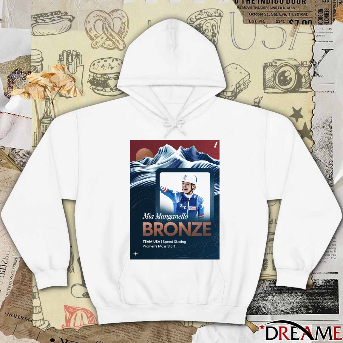 Mia Manganello Bronze Team USA Speed Skating Women’s Mass Start Poster t-shirt