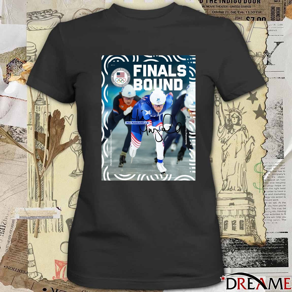 Mia Manganello Finals Bound Women’s Mass Start Olympic Winter Games Milano Cortina 2026 Signature Poster t-shirt