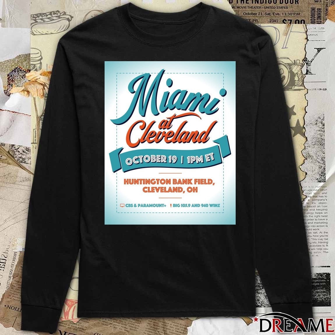 Miami At Cleveland October 19 2025 Huntington Bank Field Cleveland OH Poster t-shirt