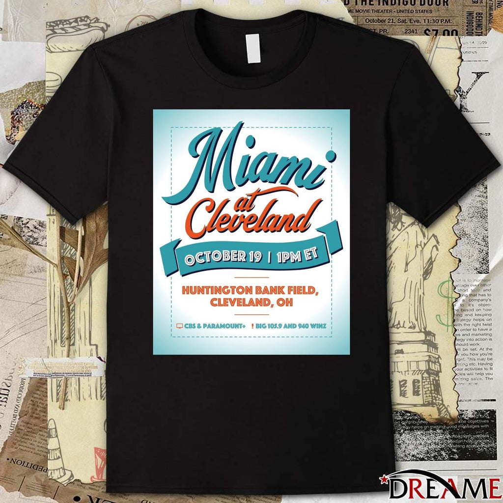 Miami At Cleveland October 19 2025 Huntington Bank Field Cleveland OH Poster t-shirt