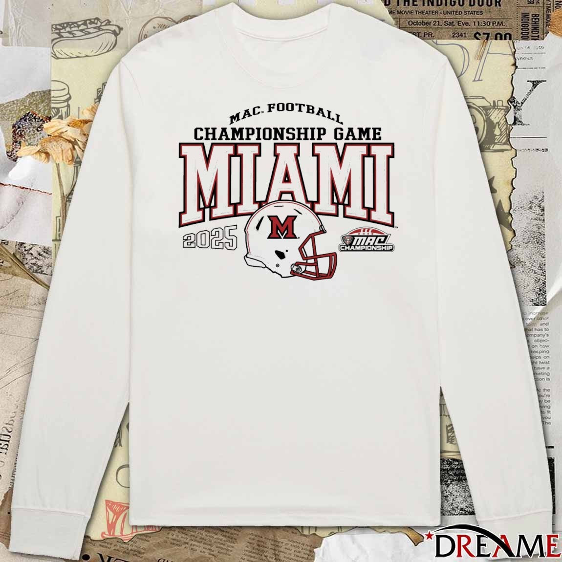 Miami RedHawks 2025 MAC Football Championship Game Helmet t-shirt