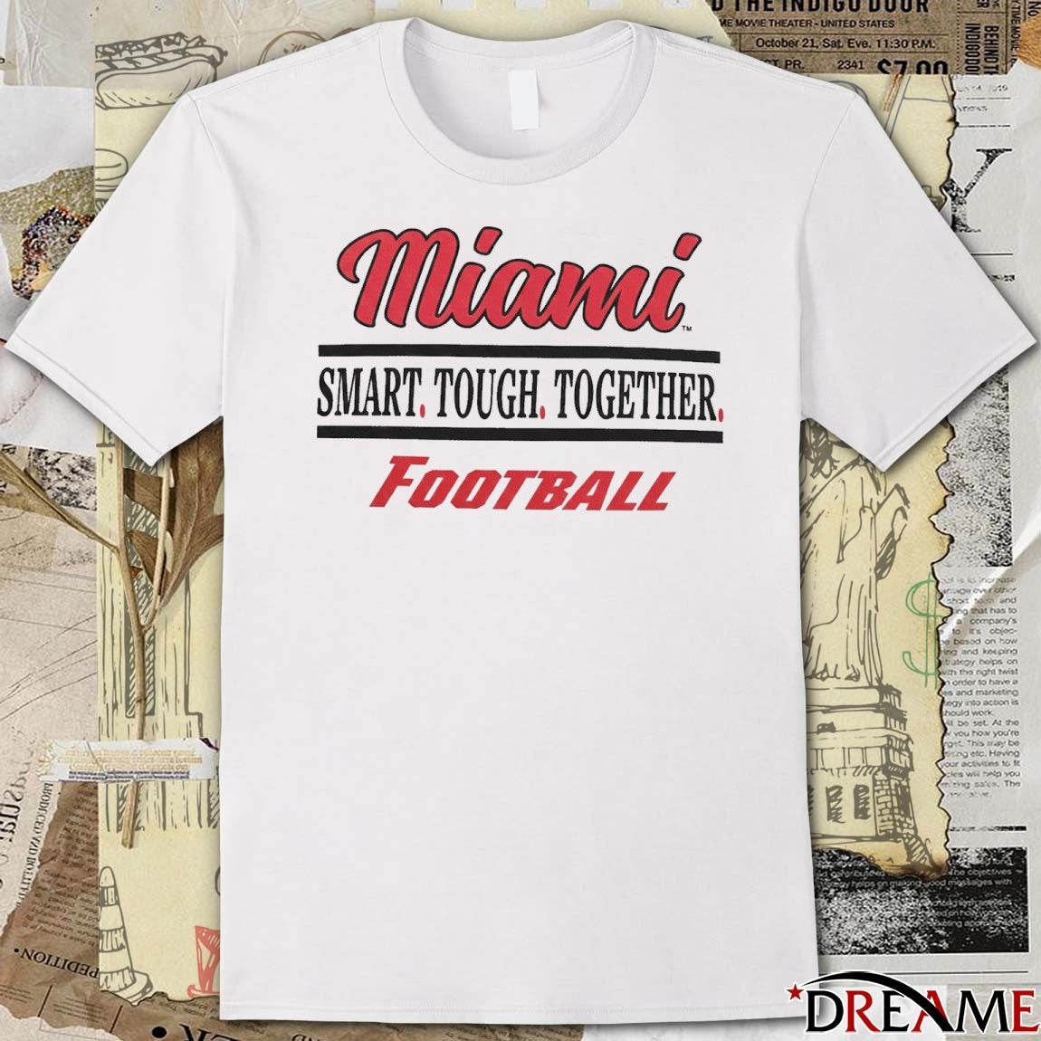 Miami RedHawks Football Smart Tough Together t-shirt