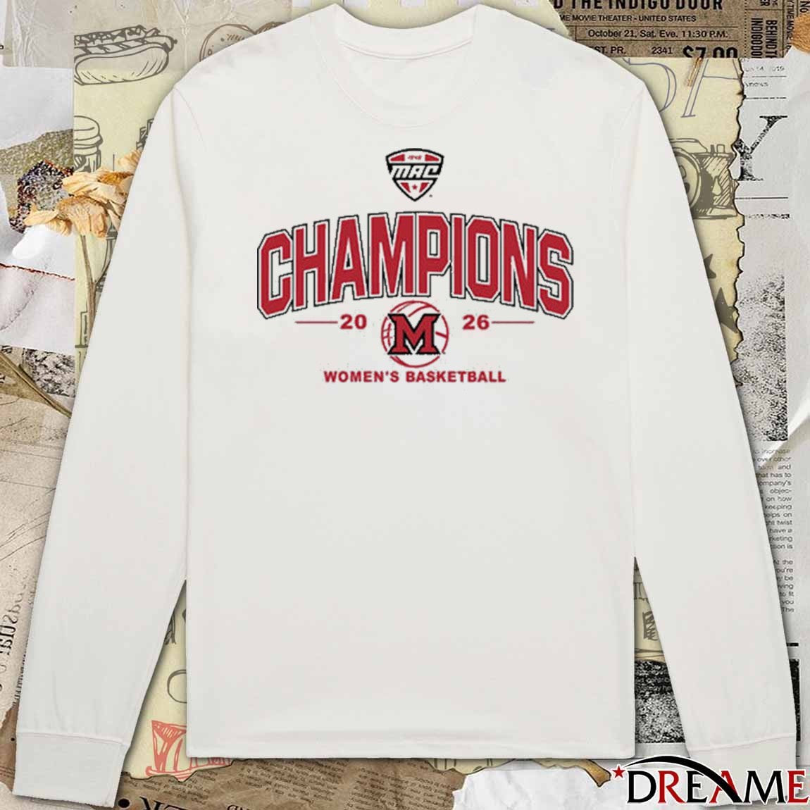 Miami RedHawks MAC 2026 Women’s Basketball Champions t-shirt