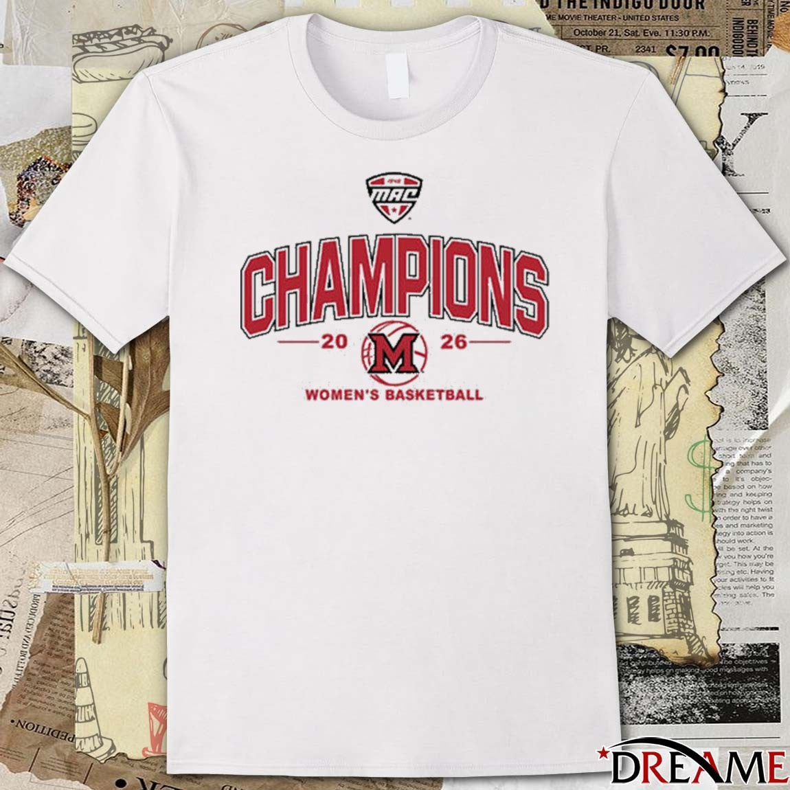Miami RedHawks MAC 2026 Women’s Basketball Champions t-shirt