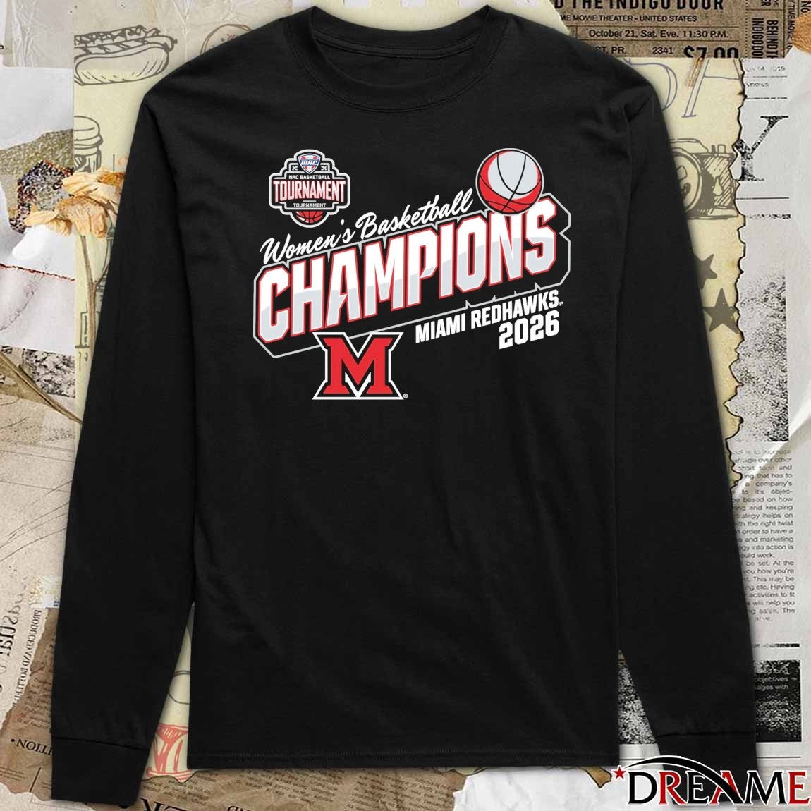 Miami Redhawks MAC Women’s Basketball Tournament 2026 Champions t-shirt