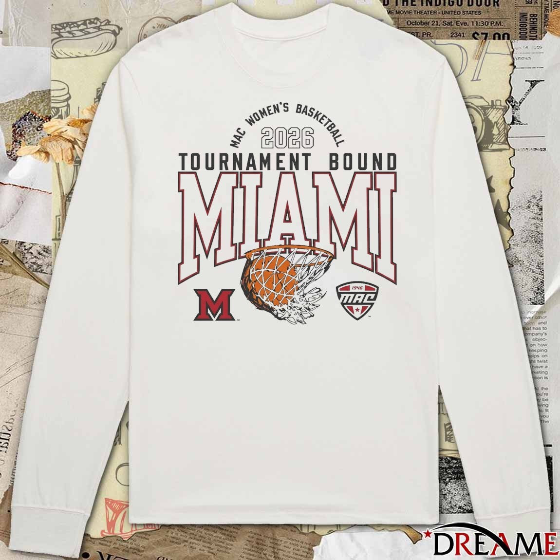 Miami University Women’s Basketball 2026 Mid-American Conference Tournament Bound t-shirt