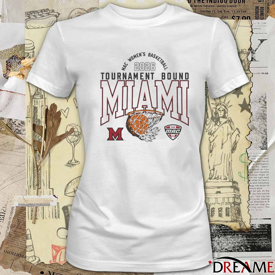 Miami University Women’s Basketball 2026 Mid-American Conference Tournament Bound t-shirt