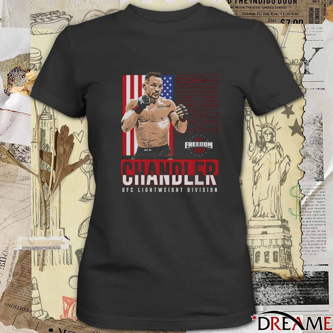 Michael Chandler UFC Lightweight Division Freedom 250 Flag t-shirt