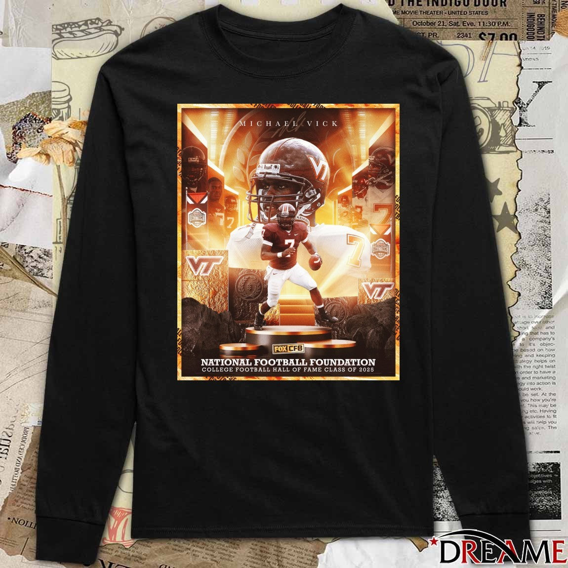 Michael Vick National Football Foundation NFF College Football Hall of Fame Class of 2025 Poster t-shirt