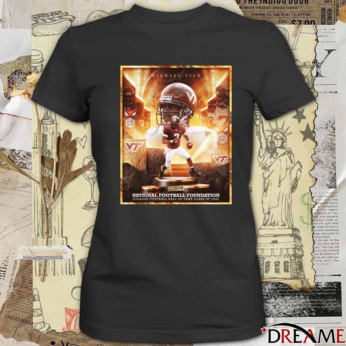 Michael Vick National Football Foundation NFF College Football Hall of Fame Class of 2025 Poster t-shirt