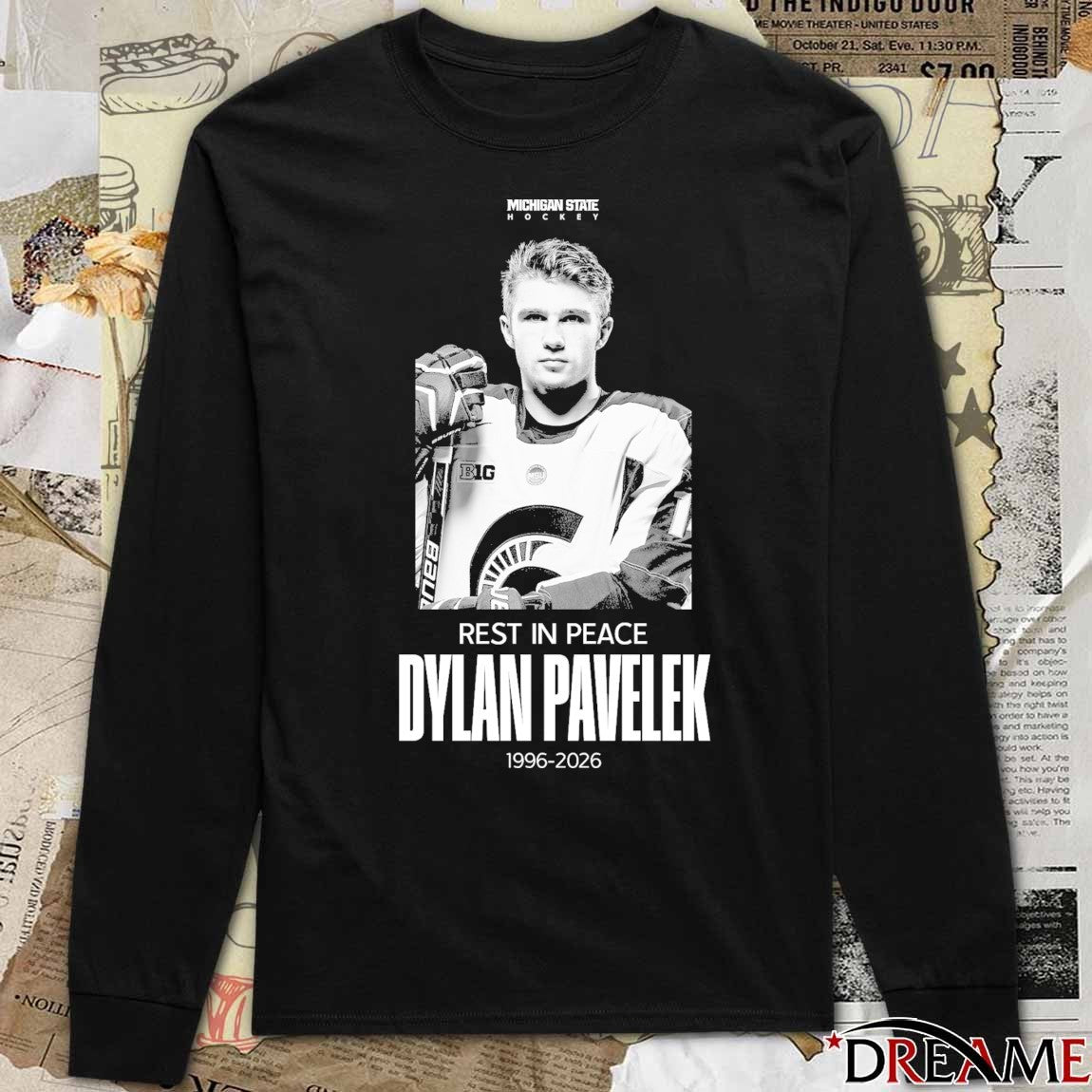 Michigan State Hockey Rest In Peace Dylan Pavelek 1996-2026 t-shirt