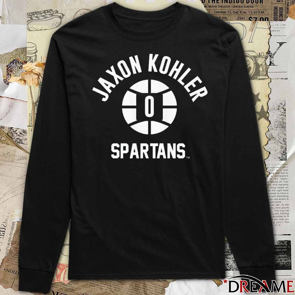 Michigan State Spartans Basketball Jaxon Kohler Name Number Ball t-shirt