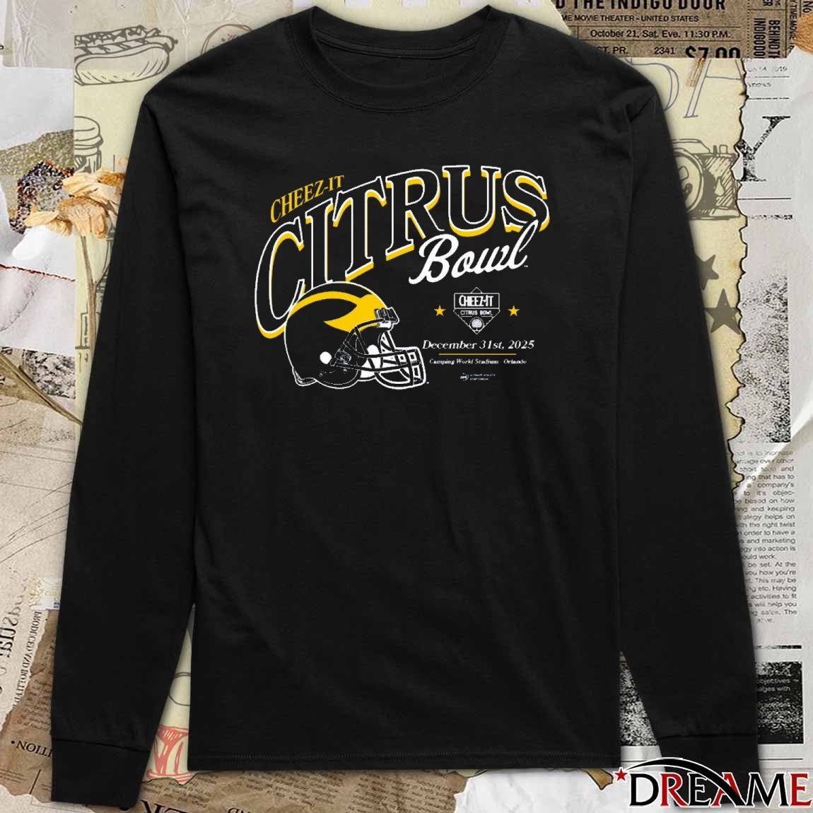 Michigan Wolverines 2025 Cheez-It Citrus Bowl Camping World Stadium Orlando December 31 Helmet t-shirt