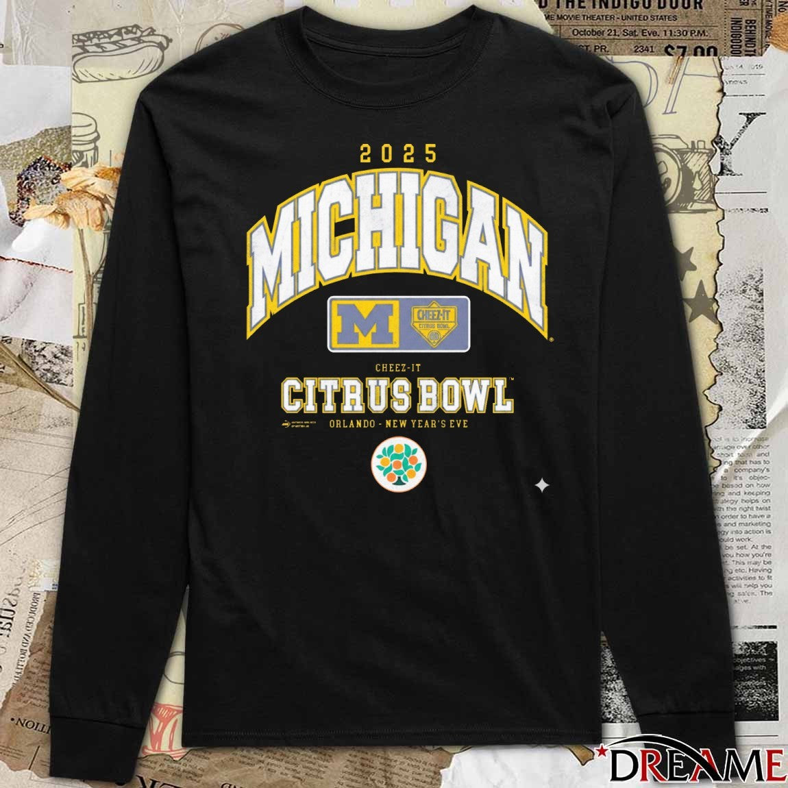 Michigan Wolverines 2025 Cheez-It Citrus Bowl Orlando New Year’s Eve t-shirt