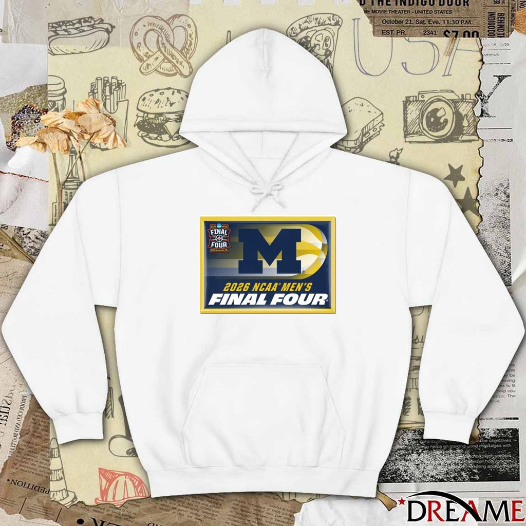 Michigan Wolverines 2026 NCAA Men’s Basketball Indianapolis Final Four Champion Poster t-shirt