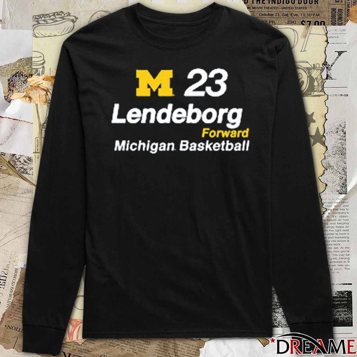 Michigan Wolverines Basketball Yaxel Lendeborg Forward 23 Modern t-shirt